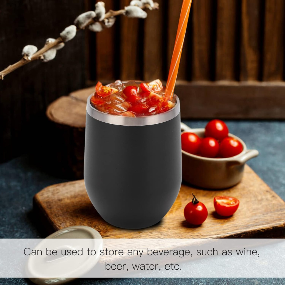 12oz Egg Shaped Stainless Steel Insulated Tumbler Mug