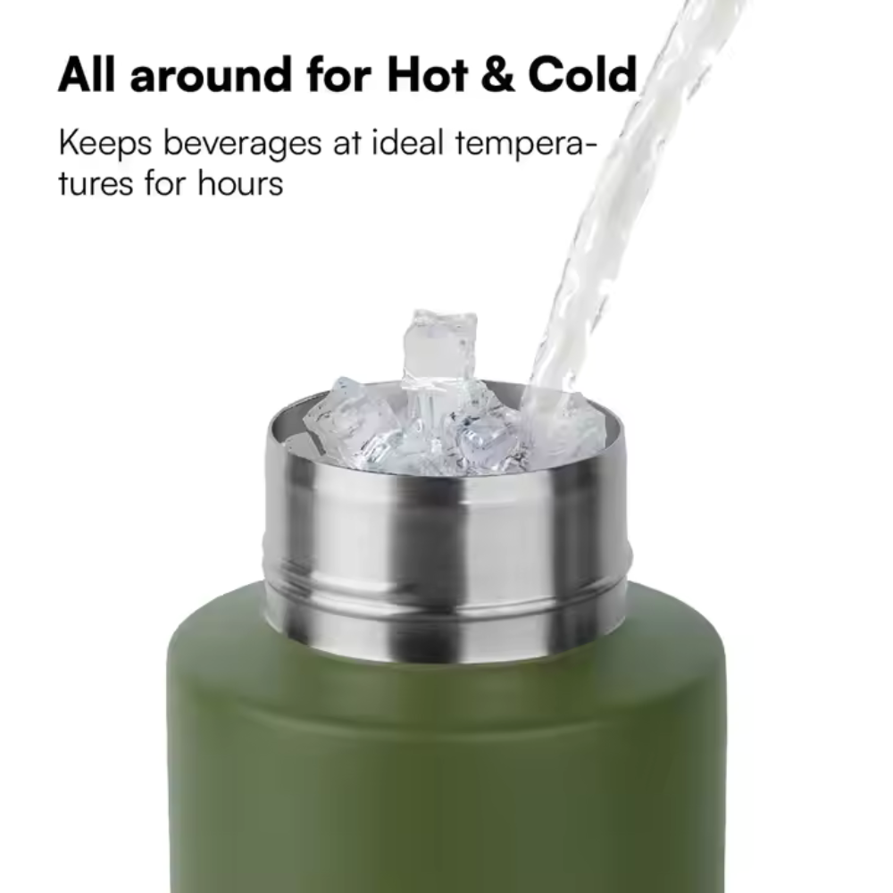 3 in 1 Double Wall Stainless Steel Dog Feeding Water Bottl