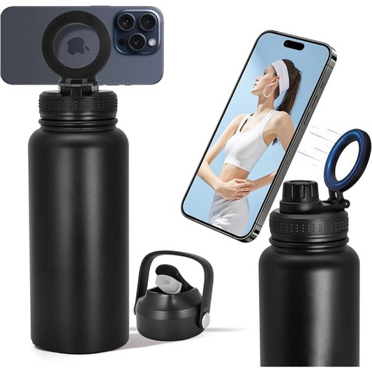 32oz Sport Water Bottle With Magnetic Phone Holder